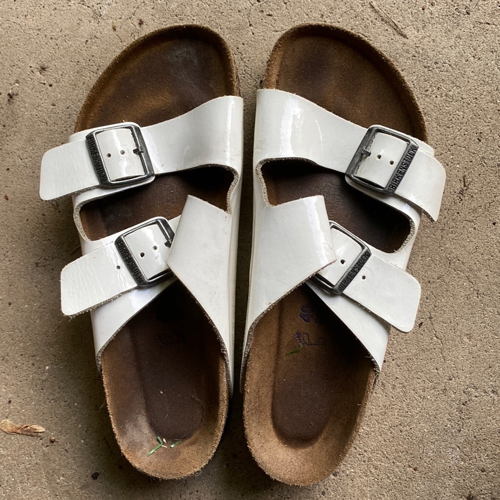 Great Condition White Birkenstock Arizona Sandals